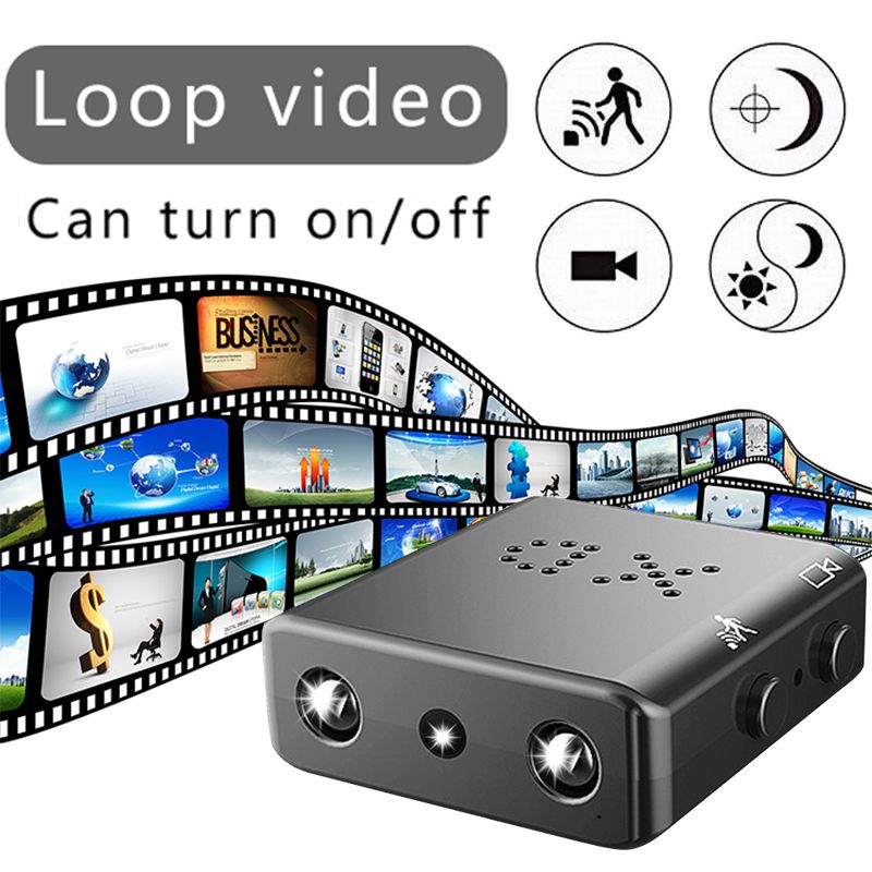 XD 1080P Mini Smart mikrokamera med Night Vision Loop Record Motion Detection Hjemmesikkerhetsvideokamera Støtte SD-kort_voghion.com