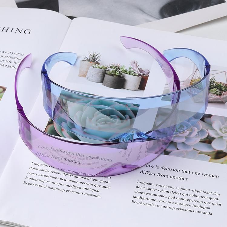 Occhiali da sole unisex alla moda con fascia per capelli fantascientifica, stile cyberpunk, tecnologia futuristica, discoteca integrata_voghion.com