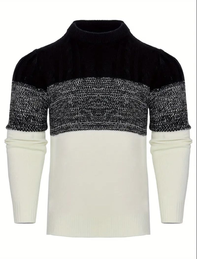 Herenkleding Mode Ronde Hals Trui Warme Wollen Top_voghion.com