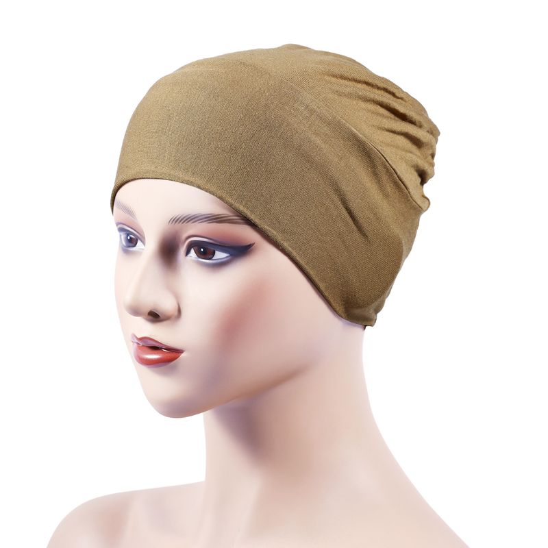 Women's headscarf hat, mercerized cotton bottoming hat, pullover hat, can hide hair, elastic hat, high elasticity_voghion.com