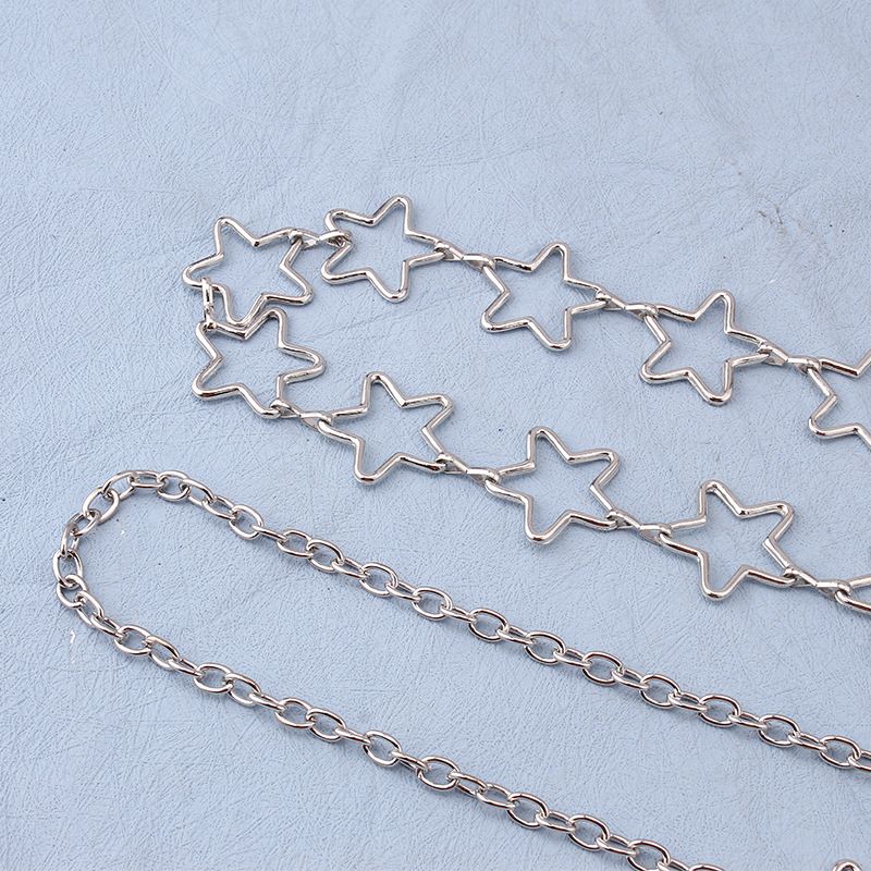 Fashion Single-layer Multi Star Combination Decoration With Simple And Versatile Accessories, Dress Waist Chain_voghion.com