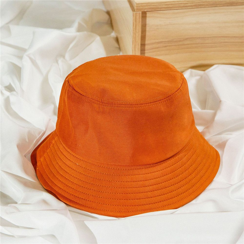 Cotton Summer Foldable Bucket Hat Unisex Women Outdoor Sunscreen Hat Pure Color Fishing Hunting Cap Men Basin Chapeau_voghion.com