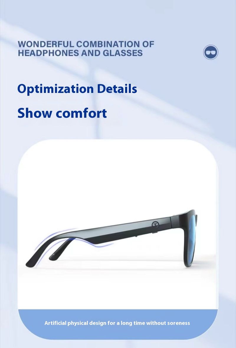 New intelligent Bluetooth wireless earphones, glasses, open audio call sunglasses, AR_voghion.com