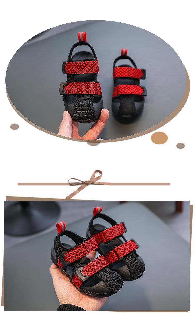 Baby Sommer Baotou Koreanische Ausgabe Kleinkinder Sportsohle Weiches Gesicht Atmungsaktive und rutschfeste Sandalen Strandschuhe für Kinder_voghion.com