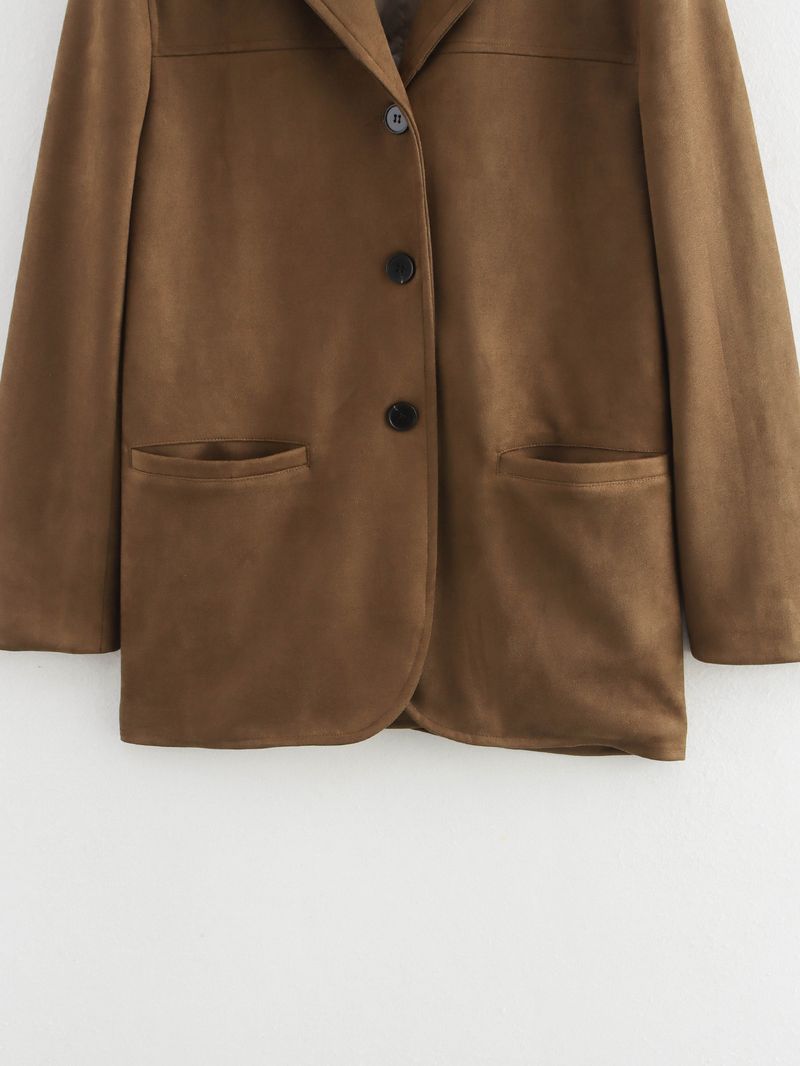 Vêtements pour femmes 2024 automne/hiver nouvelle veste de costume en daim de mode de rue_voghion.com
