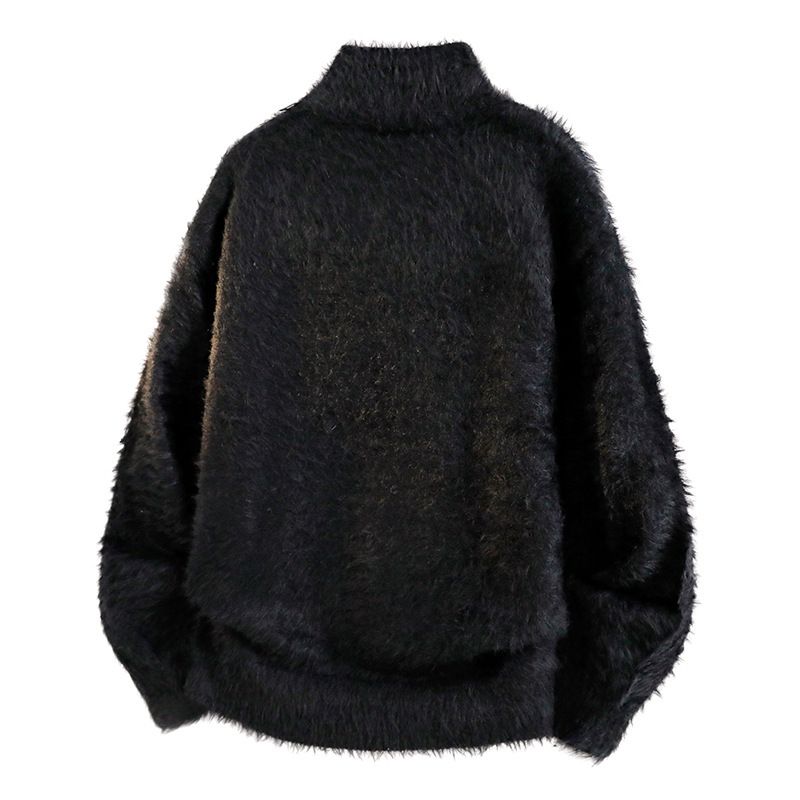 Lässiger Herren-Strickpullover mit halblangem Rollkragen und langen Ärmeln für Herbst und Winter, modischer Freizeitpullover aus Wolle_voghion.com