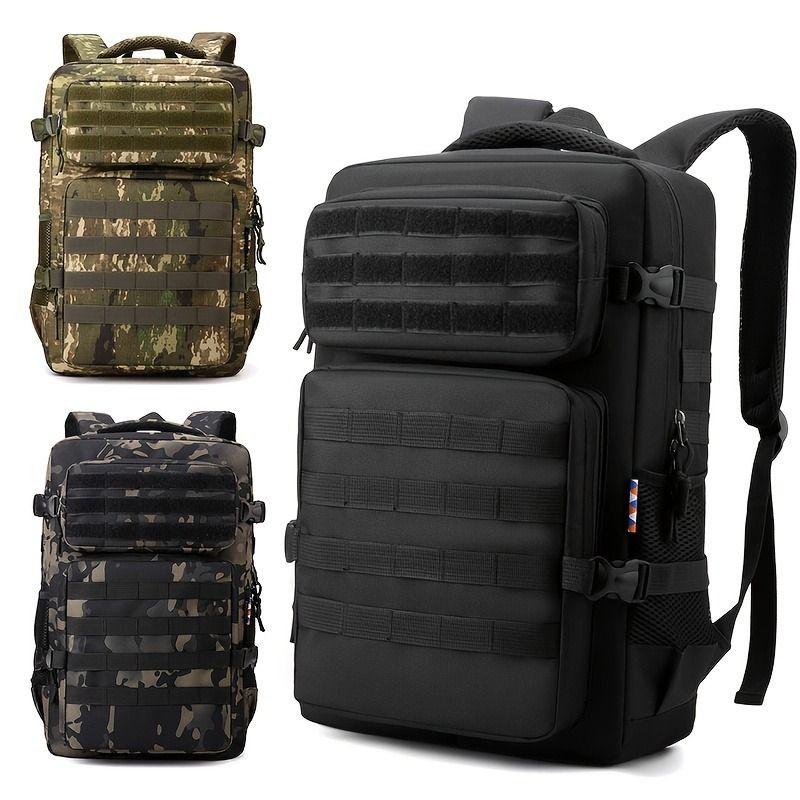 Mochilas tácticas de camuflaje para hombre, mochila de senderismo y camping, mochila multicapa de gran capacidad para deportes al aire libre._voghion.com