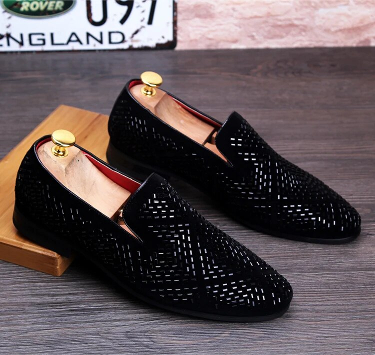 Movechain chegam mocassins de couro genuíno masculino sapatos casuais moda strass sapatos de condução homem apartamentos vestido sapatos de casamento_voghion.com
