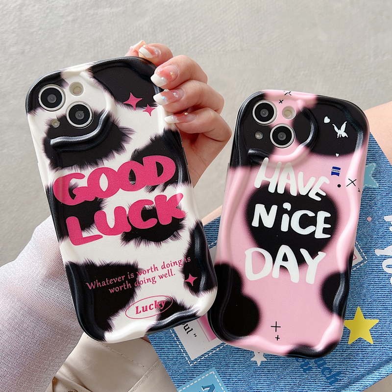 Cow tattoo English Phone Case For iPhone 14 13 12 11 Pro X XS XR Max 7 8 Plus High Quality Anti Slip Back Cover_voghion.com
