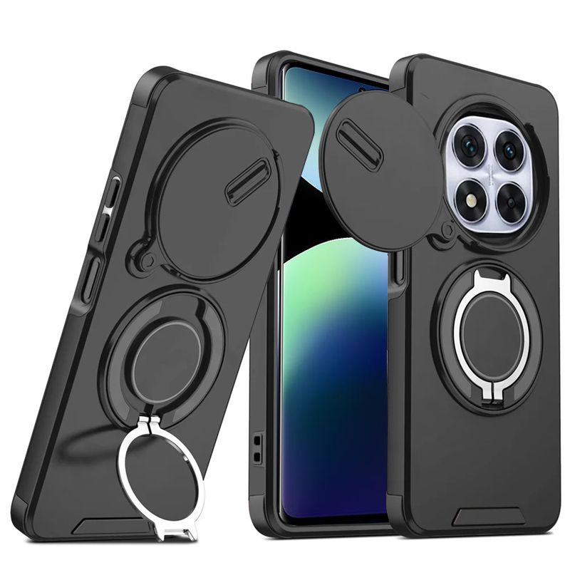 Schuifcamera lens bescherming telefoonhoesjes voor Xiaomi Note 14 Pro Plus magnetische ringhoes Redmi 14C 13 5G achterkant_voghion.com