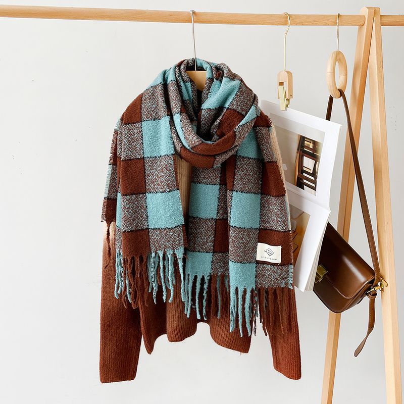 Sciarpe alla moda europee e americane, scialli con frange caldi, leggeri, di lusso e di alta qualità per donne autunnali e invernali, classici grandi quadrati in imitazione cashmere_voghion.com