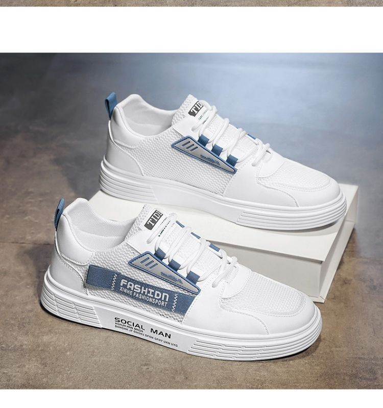 Sommer Neue Atmungsaktive Hohl Mesh Herren Student Trendy Vielseitige Weiße Stoff Schuhe Casual Sneakers Männer_voghion.com