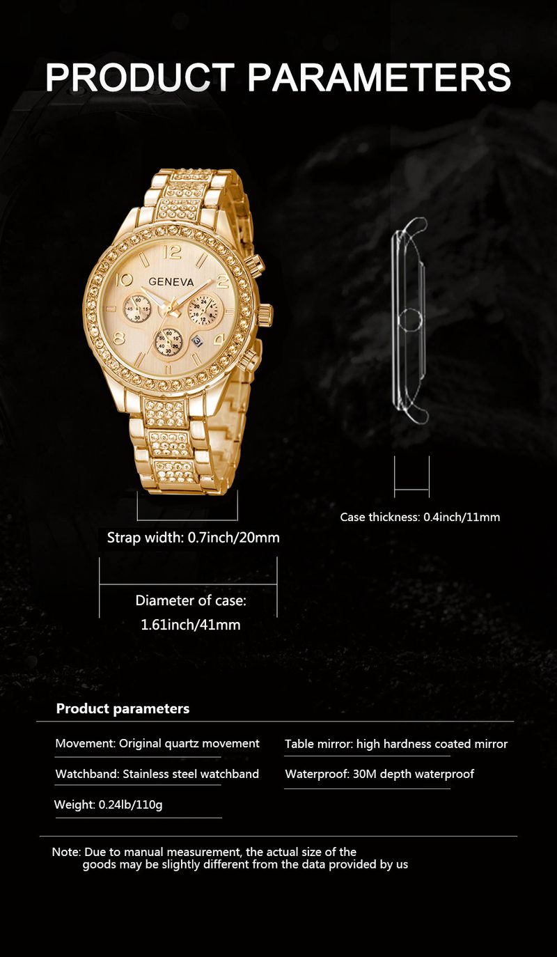 Elegant Stainless Steel Quartz Watch With Mineral Glass, Water Resistant, Luminous Hands, And Butterfly Clasp For Women_voghion.com