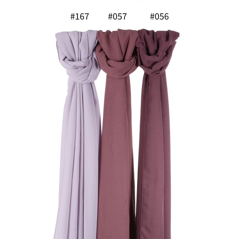 Chiffon Scarf Women's Long Scarf High Quality Windproof And Sandproof Headscarf Four Seasons Middle Eastern Muslim Shawl_voghion.com