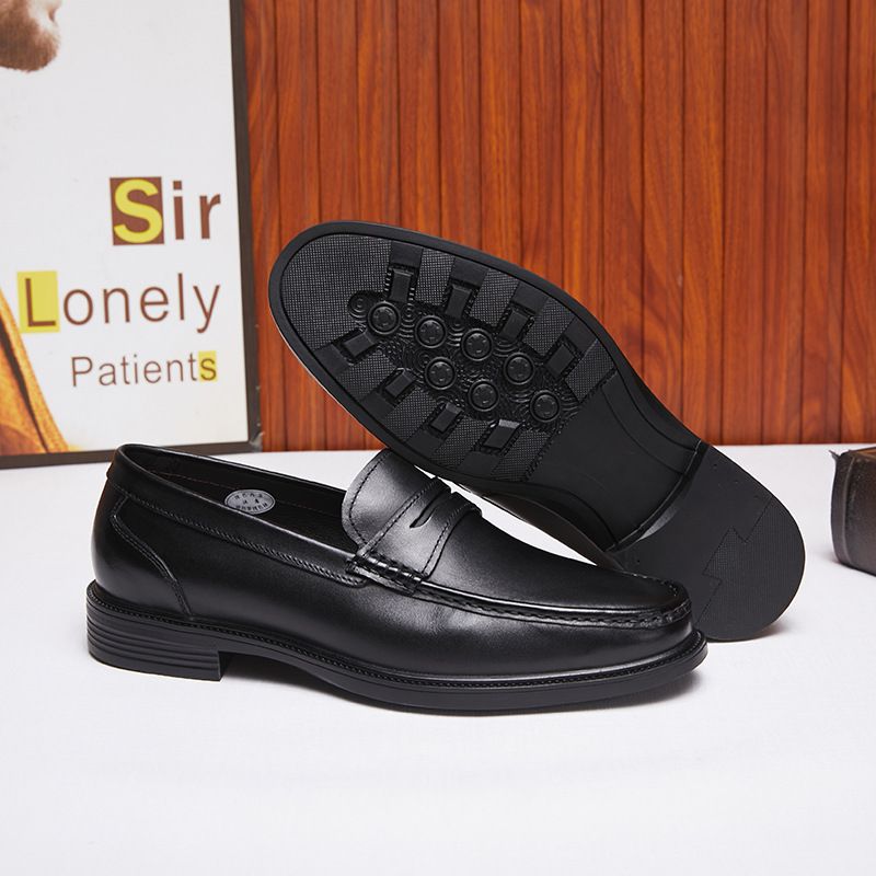 2025 Autumn And Winter Men's Genuine Slip-On Business Casual Leather Low Heel Comfortable Professional Work Shoes_voghion.com