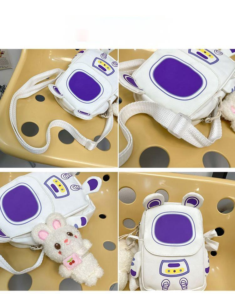 FOUR ONE Süße kleine Nischen-Astronauten-Telefontasche, Ins Girl Cartoon Single Cross Schultertasche_voghion.com