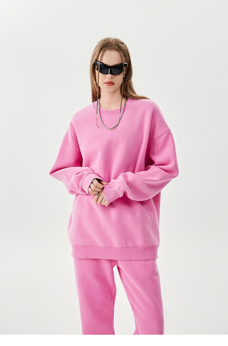 Unisex Heavyweight Fleece Tracksuit – Vintage Batik Print Hoodie & Jogger Set (S-XXL, 58% Polyester 42% Cotton)_voghion.com