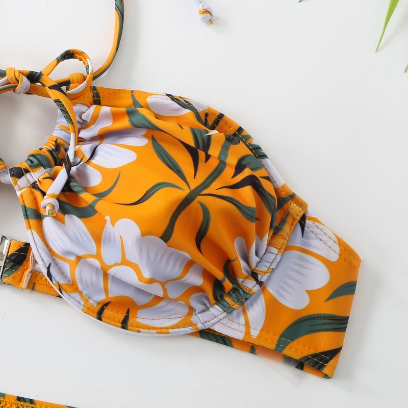 Three-dimensional Flower One-piece Swimsuit Women's Beach Vacation Dress Swimsuit_voghion.com