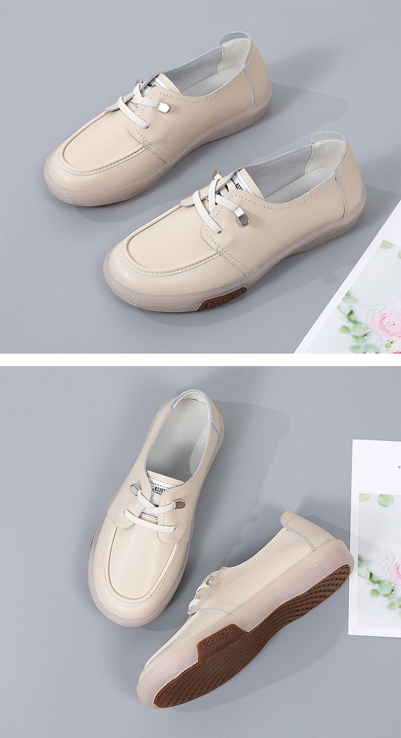 Talpă elastică cu talpă moale, pantofi albi mici și confortabili, pantofi sport casual_voghion.com