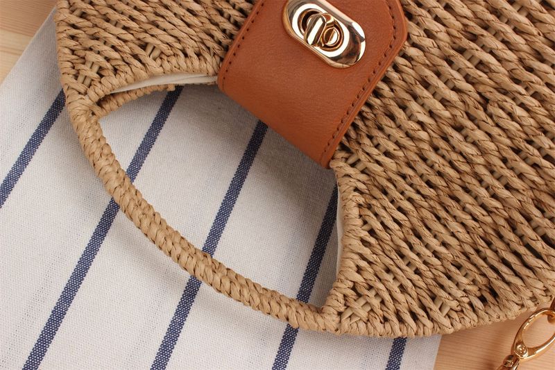 borsa strutturata per le donne borsa di paglia di design di nicchia popolare borsa a tracolla intrecciata alla moda alla moda_voghion.com