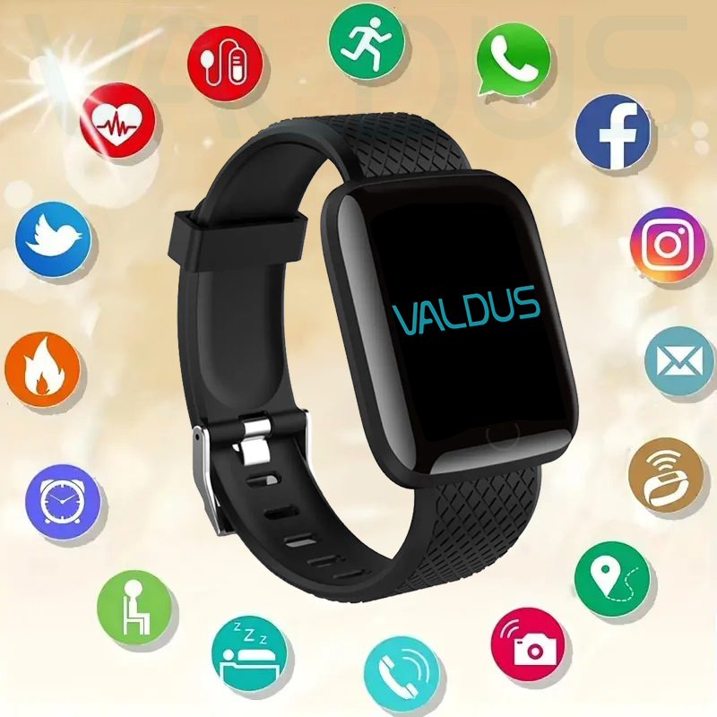VALDUS Waterdichte hartslagmeter voor heren en dames, bloeddrukmeter, zuurstoftraining, smartwatch_voghion.com