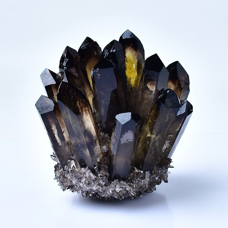 Natural Amethyst Yellow Green White Crystal Cluster Ornament Demagnetizing Display Mineral Specimen Home Living Room_voghion.com