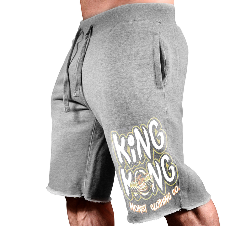 Muscle Fitness Brother - Pantalones cortos elásticos de algodón con estampado grande para hombre, deportes, correr, ocio, personalidad_voghion.com