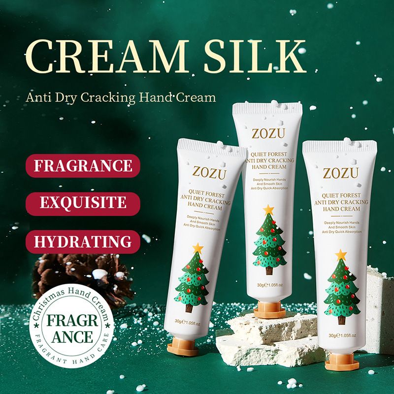 ZOZU Christmas Reindeer Smooth Hand Cream Moisturizing Full English, Non greasy in Autumn and Winter_voghion.com