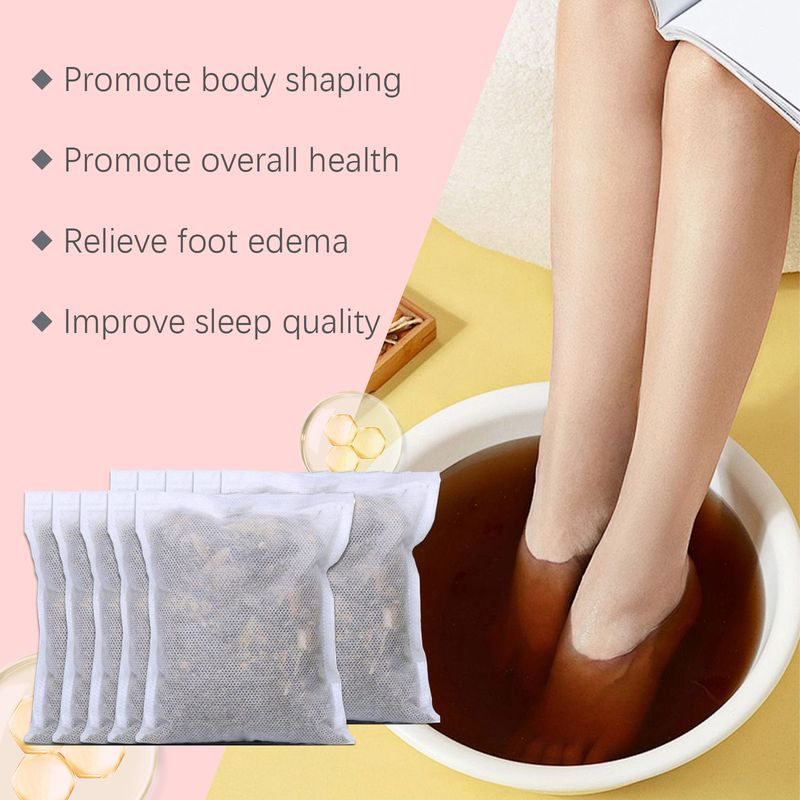 Kräuterfußbadebeutel zur komfortablen täglichen Reinigung und Feuchtigkeitsversorgung. Pflanzliche Inhaltsstoffe für die Fußpflege_voghion.com