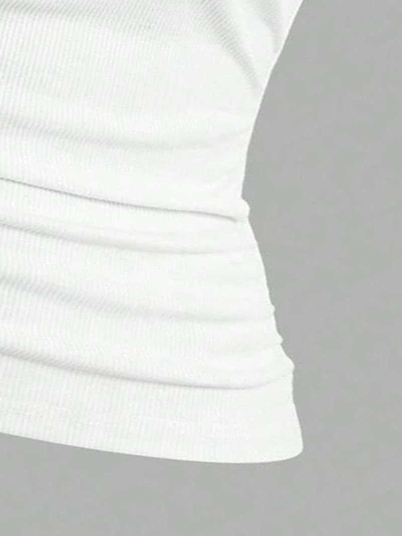 Damenbekleidung 2-teiliges Damen-Set, einfarbig, Weste, Oberteil, Hosenträger, Hose mit weitem Bein, Alltag, Freizeit_voghion.com