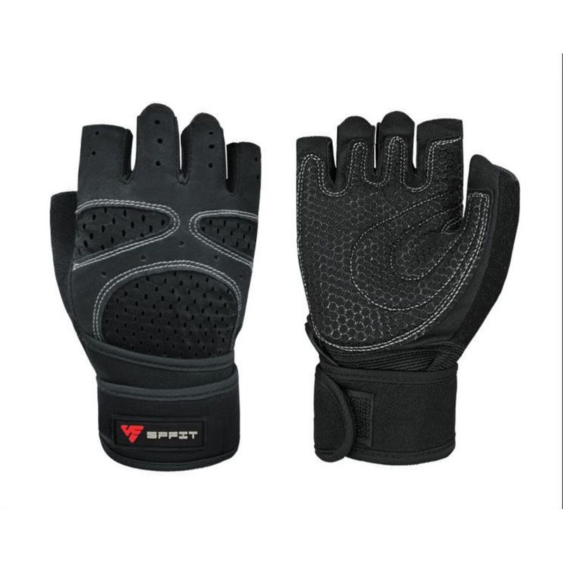 Fitness per uomo, palmo antiscivolo, supporto rinforzato, polsiera 2 in 1 per uomo, barra per trazioni, manubrio, kettlebell, guanti sportivi_voghion.com