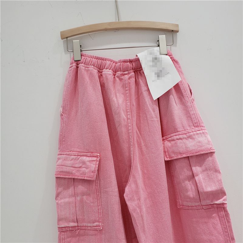 Damenbekleidung Vintage Loose Silhouette Pocket Overalls lässige Harlan-Hose für Kinder_voghion.com