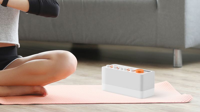 White Noise Machine Bluetooth Speaker Desktop Atmosphere Lamp Bedside Speaker Wireless Sound Bar Companion Artifact_voghion.com