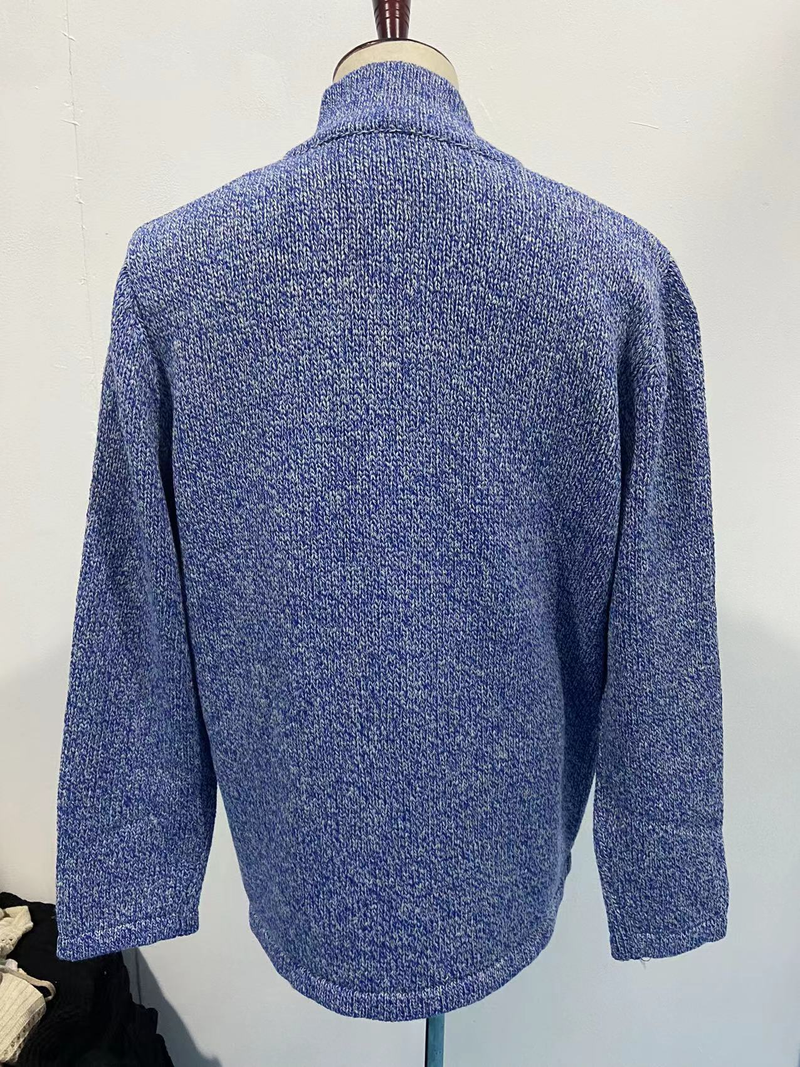 Men's Solid Color Fashion Casual Slim Knitted Cardigan Sweater Men_voghion.com