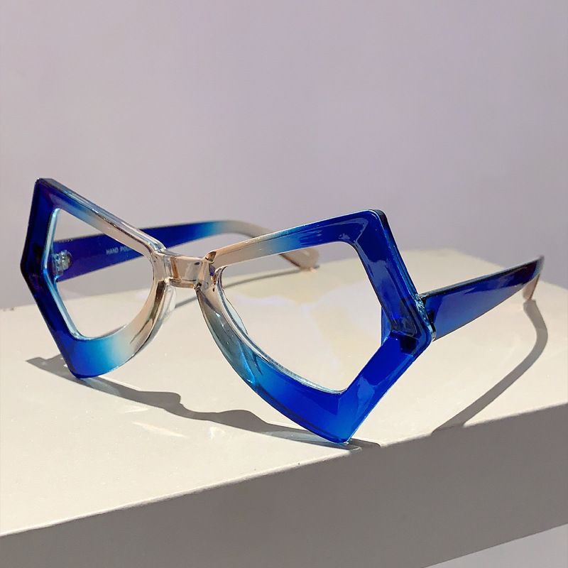Nuovi occhiali anti luce blu a forma di farfalla per le donne, senza trucco, versatili e lenti piatte non graduate_voghion.com