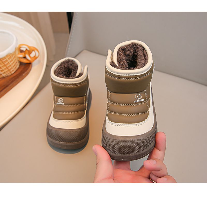 2025 New Winter Plush Snow Boots For Children Thick Warm Boy's Girl's Cotton Shoes Waterproof Kid's Winter Boots Velvet_voghion.com