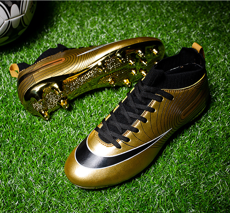 Large Size New Men's Breathable High-top Long And Short Nails Football Shoes Grass Training Shoes Football Shoes_voghion.com
