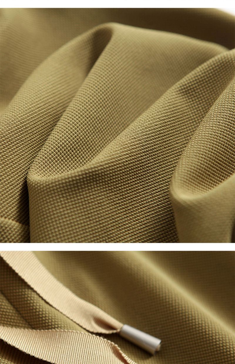 Women's Clothing Plaid Temperament Commuting Beltless High Waist Drawstring Loose Yellow Trousers Wide Leg Pants_voghion.com