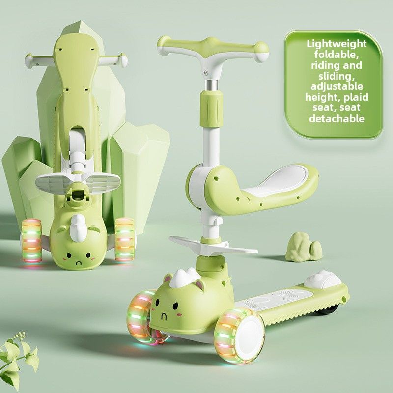 Scooter Kanner 1-3-5 Joer al Puppelchen Scooter Kanner kënnen op dem Scooter sëtzen Portable Spillauto_voghion.com