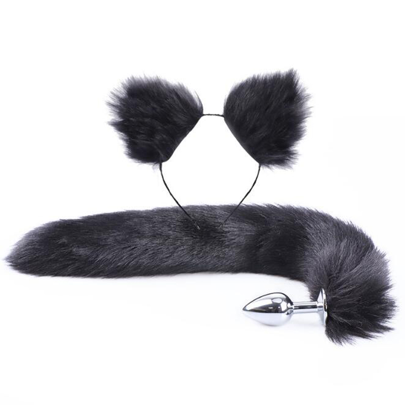 Giocattoli 4 pezzi per sesso per donne imbracatura goth accessori esotici set carino fascia coda plug cuore collare capezzolo Cl_voghion.com