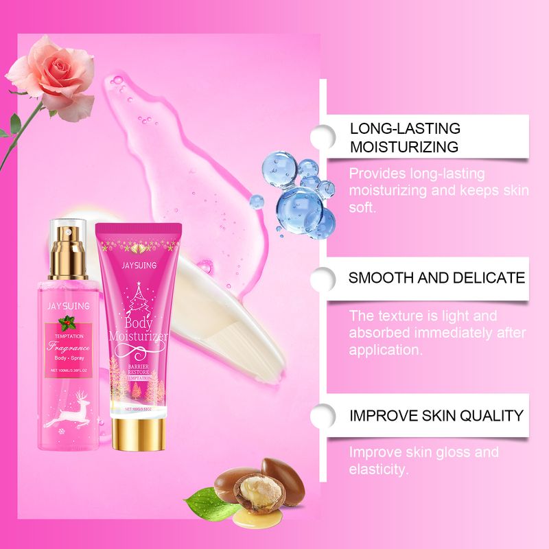 Kit per la cura del corpo con fragranze natalizie, cura della pelle idratante e nutriente, lozione per il corpo lubrificante e idratante_voghion.com