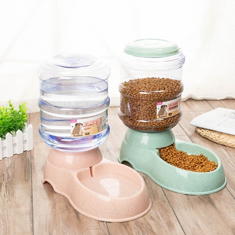 Upgrade de tarwestro grote capaciteit 3.8L huisdier voederbak met automatische watertoevoer voor honden, potten en kommen_voghion.com