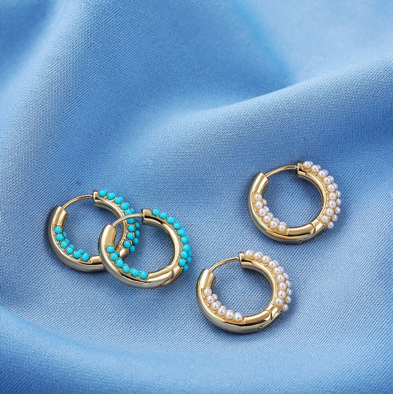 Unisex Einfache Kleine Ohrringe Temperament Ohrclips Persönlichkeit Ohr Knochen Ohrringe Türkis Ohrclips Ohrringe Trendy Schmuck_voghion.com