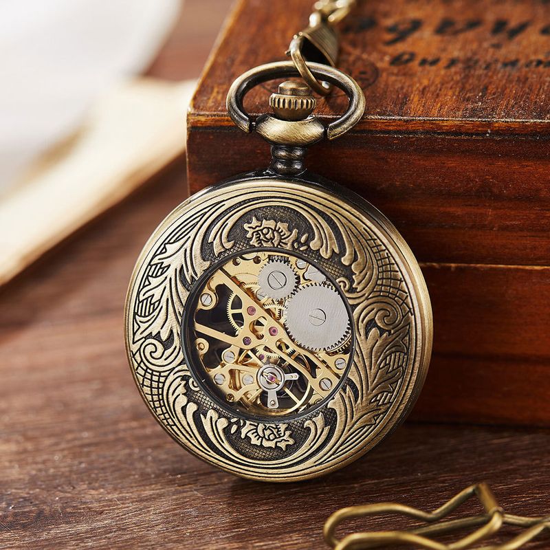 New Large Classic Locomotive Semi-Automatic Mechanical Pocket Watch_voghion.com