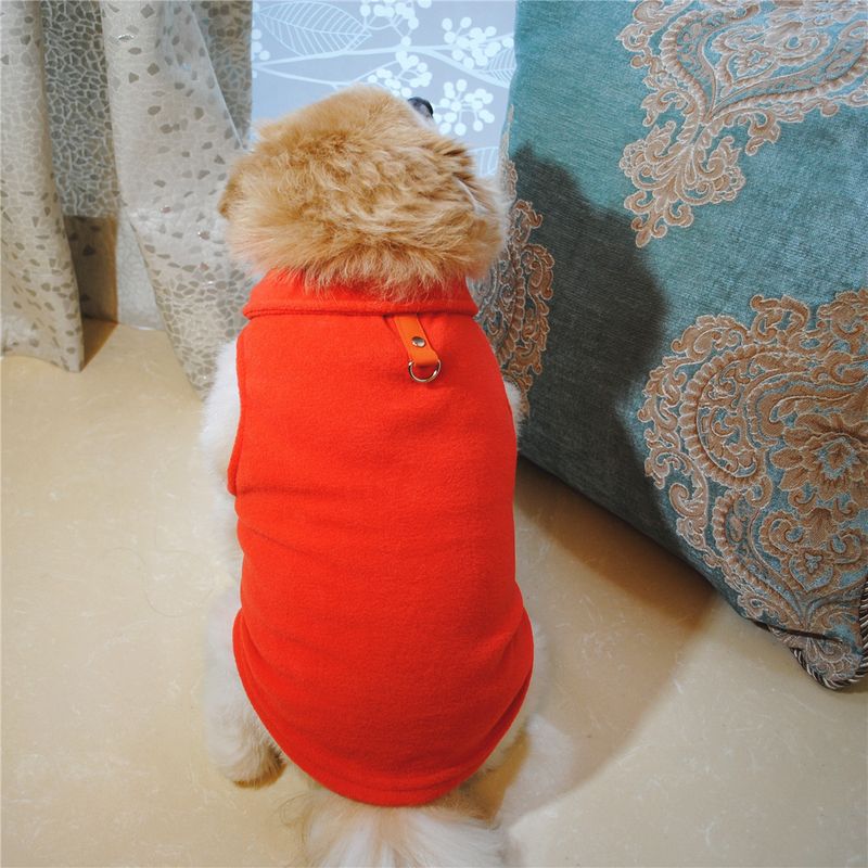 Abbigliamento per animali domestici diretto dalla fabbrica, per cani, autunno e inverno, in pile polare, fibbia di trazione, 27 colori brevettati, saranno oggetto di indagine_voghion.com