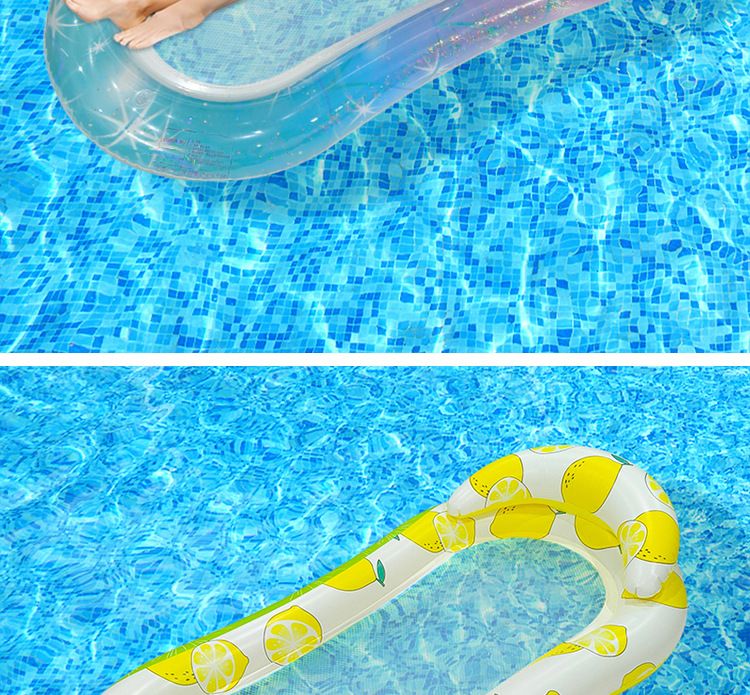 Aufblasbare Schwimmliege - Klappbare Rückenlehne mit Mesh-Netz für Pool, See & Strand_voghion.com