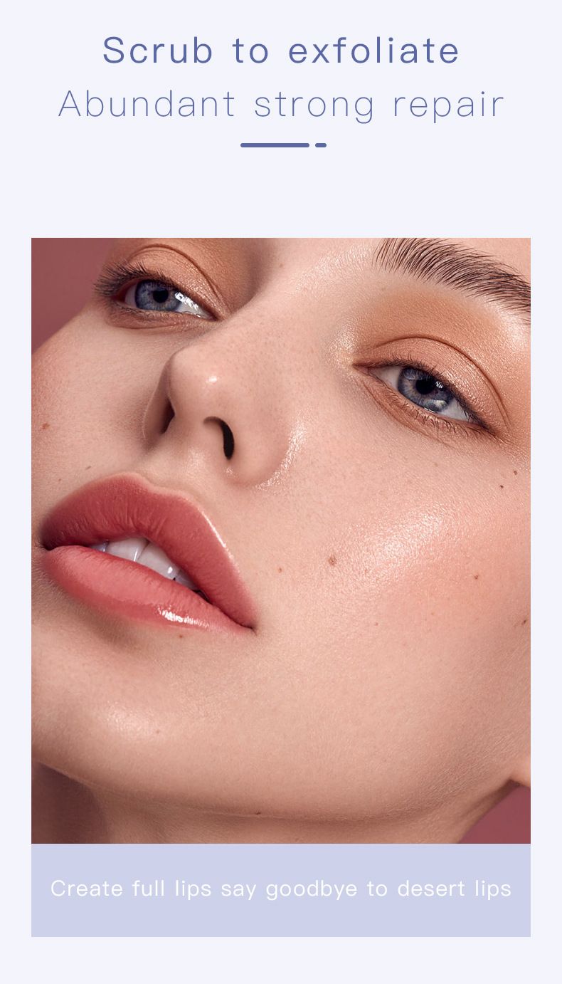 Bálsamo labial exfoliante, hidratante y suavizante con queratina de Pudaier. Tratamiento hidratante suave para labios suaves._voghion.com