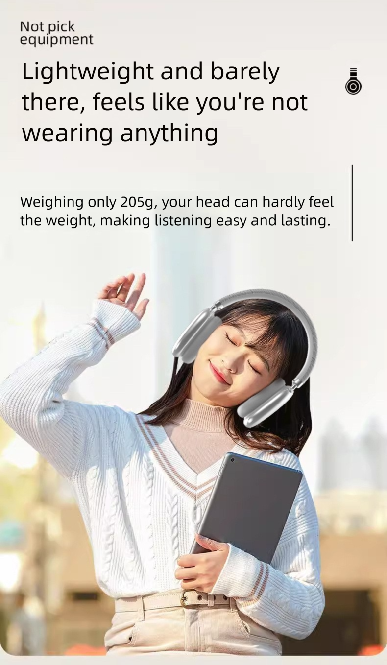 New Smart Head-mounted Bluetooth HD Wireless Music Headset Large Power Private Model_voghion.com