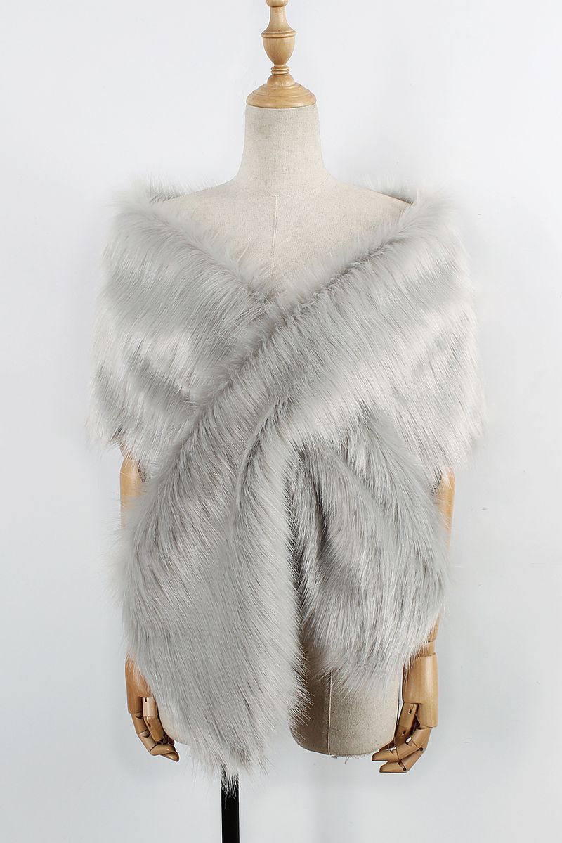Imitatiounspelzschal Hierscht a Wanter neie Stil Halschal faarwege Schal Braut Damen Tops Imitatioun Fuchs Pelzmantel fir Fraen_voghion.com