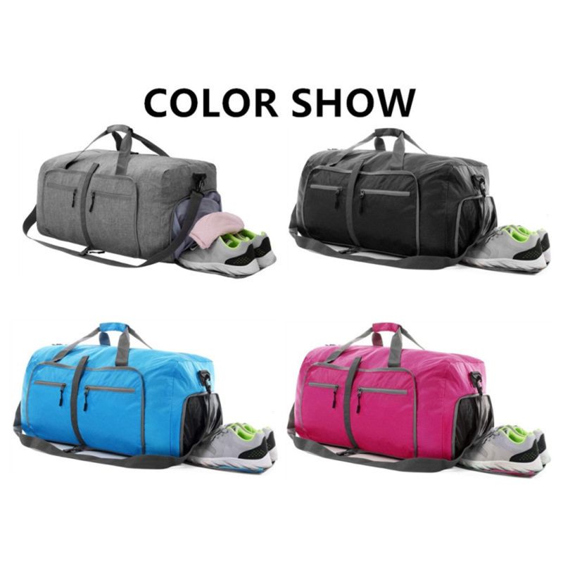 Large Capacity Duffel 85L Shoulder Sports Women Waterproof Oxford Foldable Big Travel Bag Men Fiess Lage Sac_voghion.com